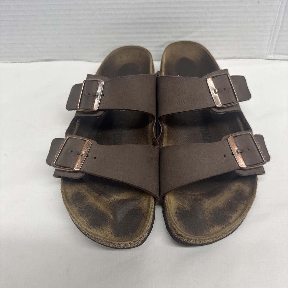 Unisex BIRKENSTOCK Arizona Birkibuc Sandal Slides MOCHA 0151181 Size 41 W 10 M 8